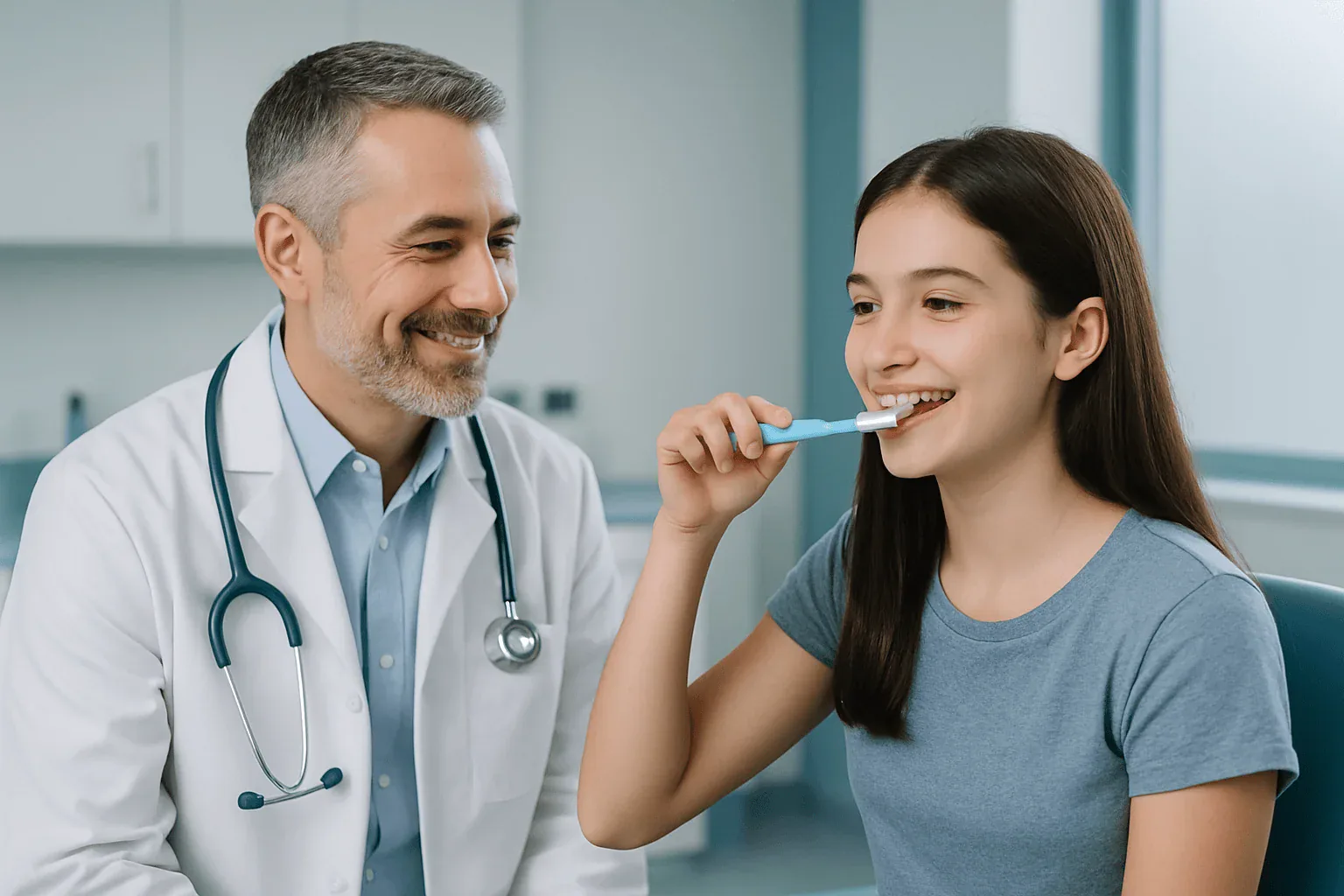 Brushing with Braces: Technique and Electric Toothbrushes